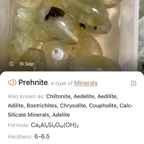 2/$20, Light Green Prehnite Necklace, Genuine Barrel Gemstone Bar Pendant - Picture 9 of 10